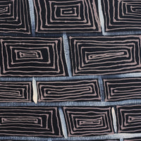 Aboriginal Artwork by Vistaria Nakamarra Ross, Lukarrara Jukurrpa (Desert Fringe-rush Seed Dreaming), 30x30cm