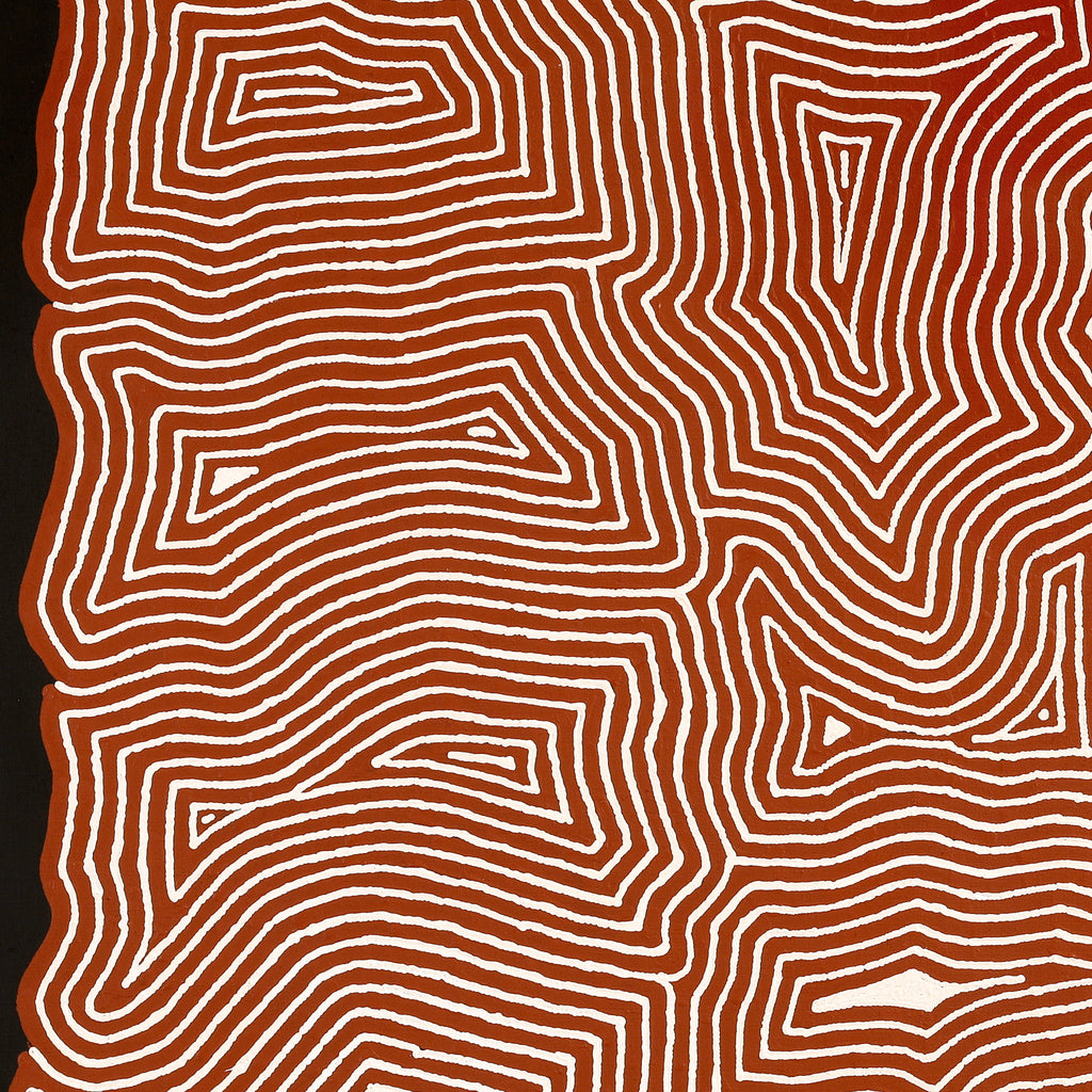 Aboriginal Artwork by Walter Jangala Brown, Tingari Cycle, 107x107cm