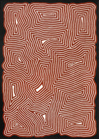 Aboriginal Art by Walter Jangala Brown, Tingari Cycle, 107x76cm - ART ARK®