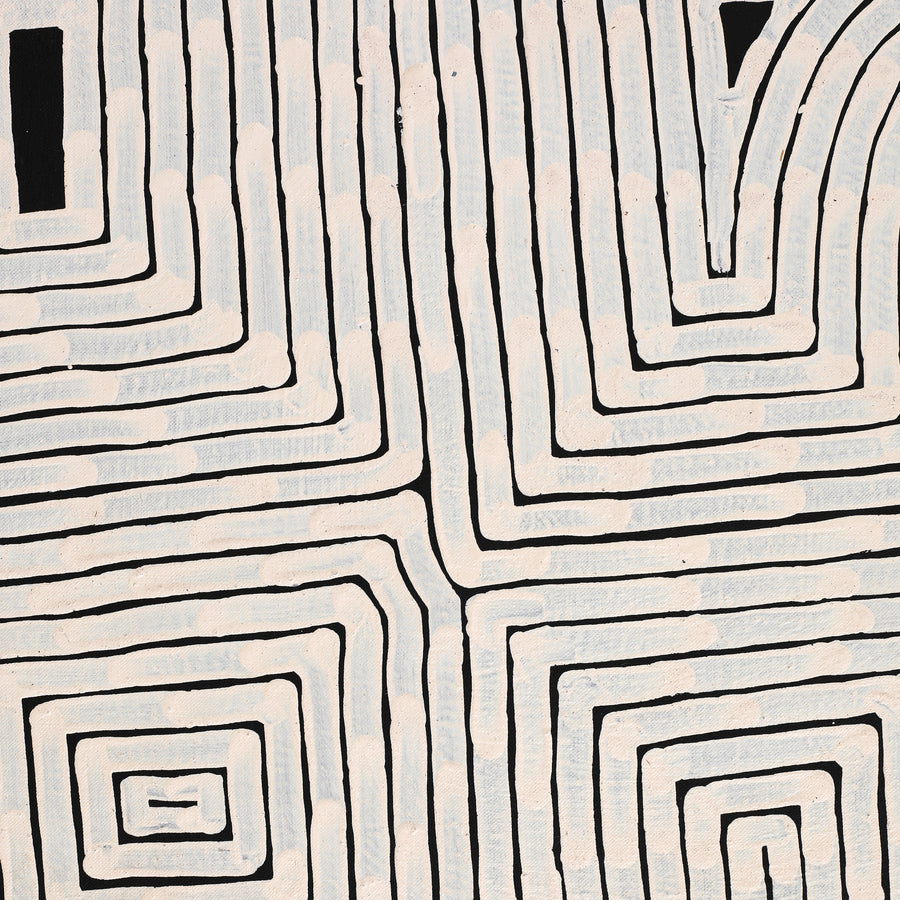 Aboriginal Artwork by Walter Jangala Brown, Tingari Cycle, 152x122cm
