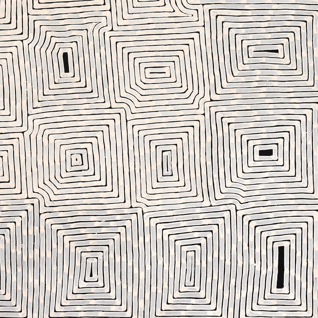 Aboriginal Artwork by Walter Jangala Brown, Tingari Cycle, 152x122cm