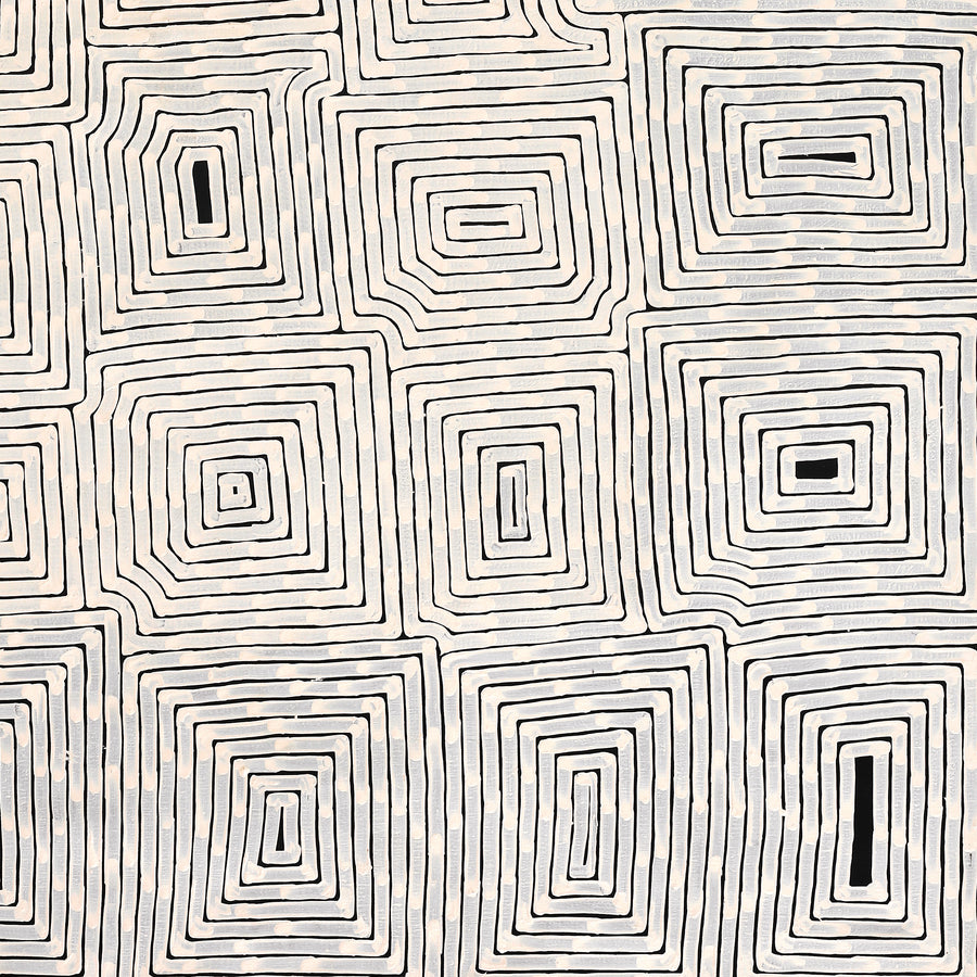 Aboriginal Artwork by Walter Jangala Brown, Tingari Cycle, 152x122cm