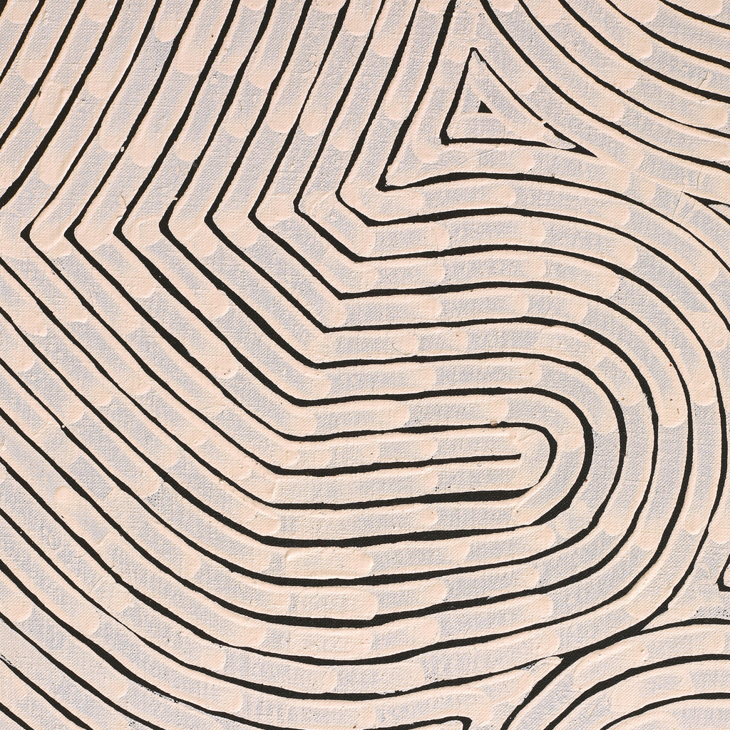 Aboriginal Artwork by Walter Jangala Brown, Tingari Cycle, 152x76cm