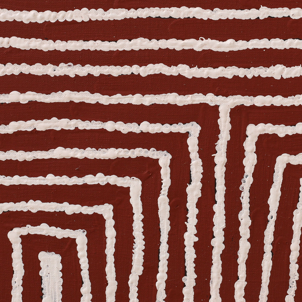 Aboriginal Artwork by Walter Jangala Brown, Tingari Cycle, 183x183cm