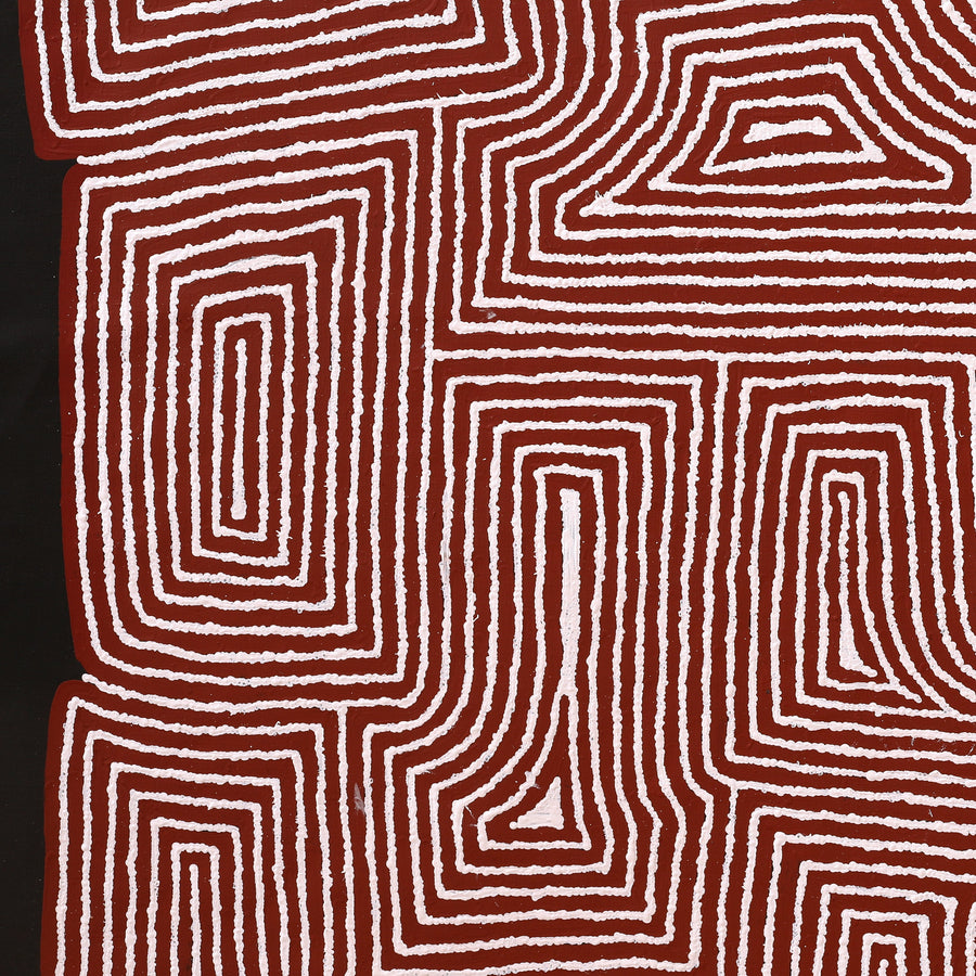 Aboriginal Artwork by Walter Jangala Brown, Tingari Cycle, 183x183cm