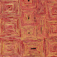 Aboriginal Artwork by Walter Jangala Brown, Tingari Cycle, 183x107cm