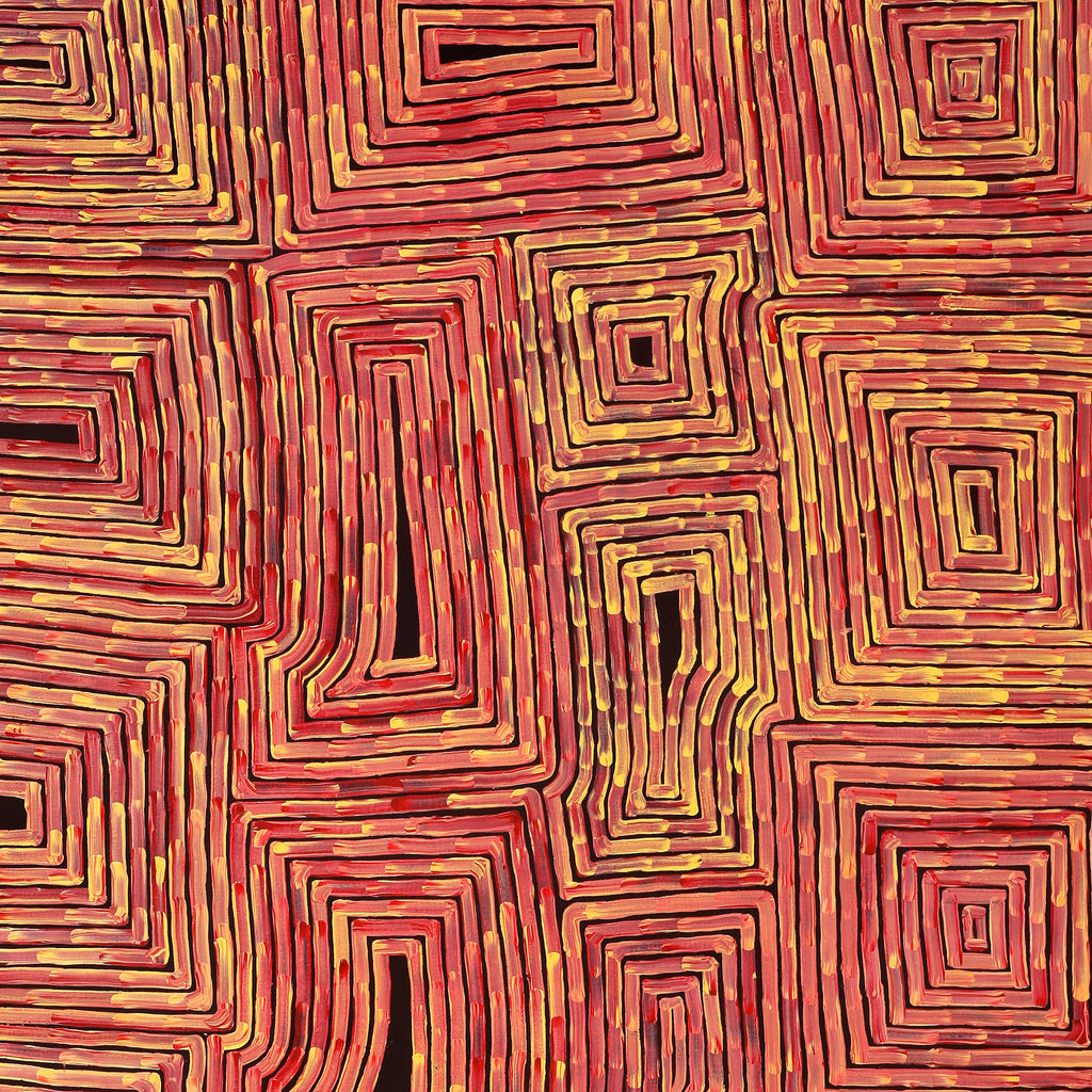 Aboriginal Artwork by Walter Jangala Brown, Tingari Cycle, 183x107cm