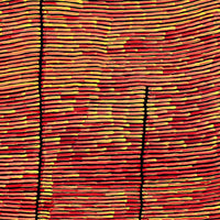 Aboriginal Artwork by Walter Jangala Brown, Tingari Cycle, 107x107cm