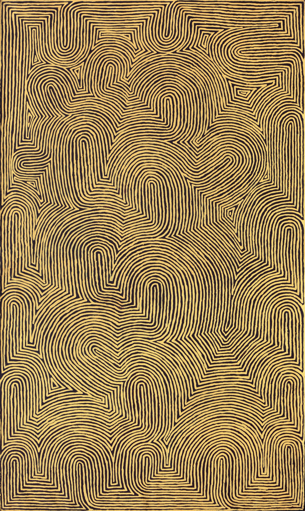 Aboriginal Artwork by Walter Jangala Brown, Tingari Cycle, 182x107cm