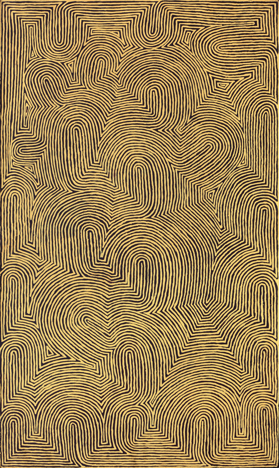 Aboriginal Artwork by Walter Jangala Brown, Tingari Cycle, 182x107cm