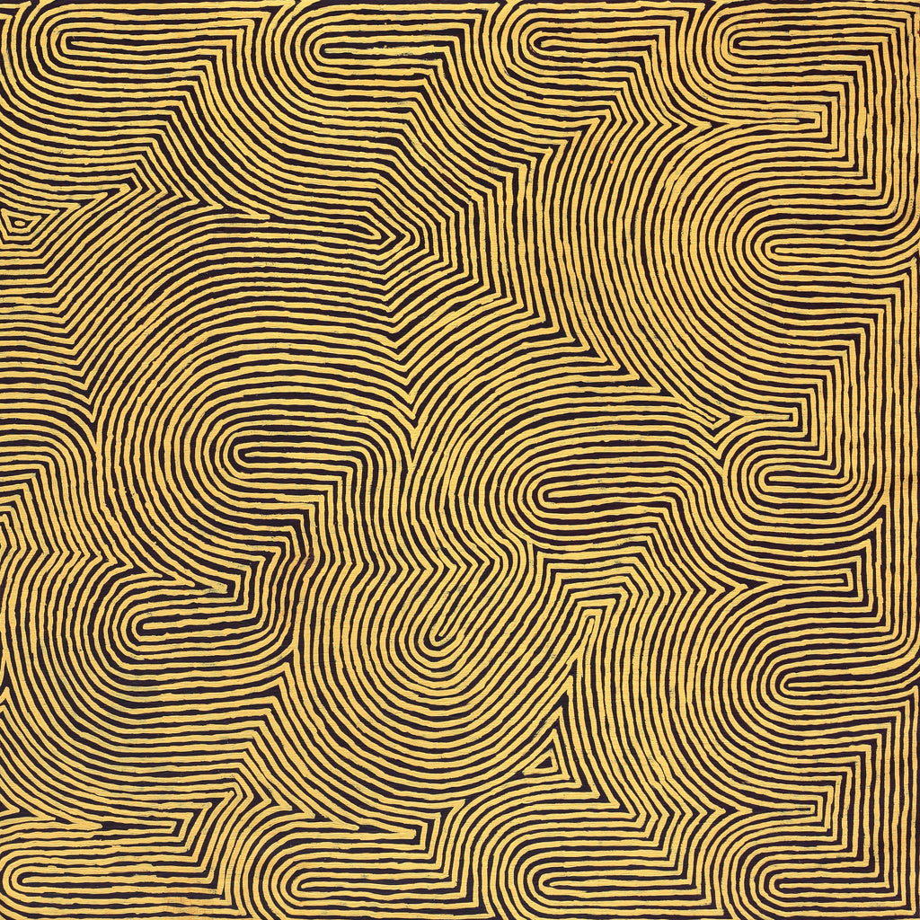 Aboriginal Artwork by Walter Jangala Brown, Tingari Cycle, 182x107cm