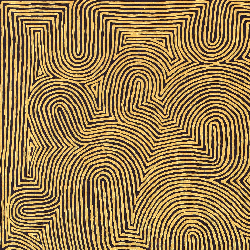 Aboriginal Artwork by Walter Jangala Brown, Tingari Cycle, 182x107cm