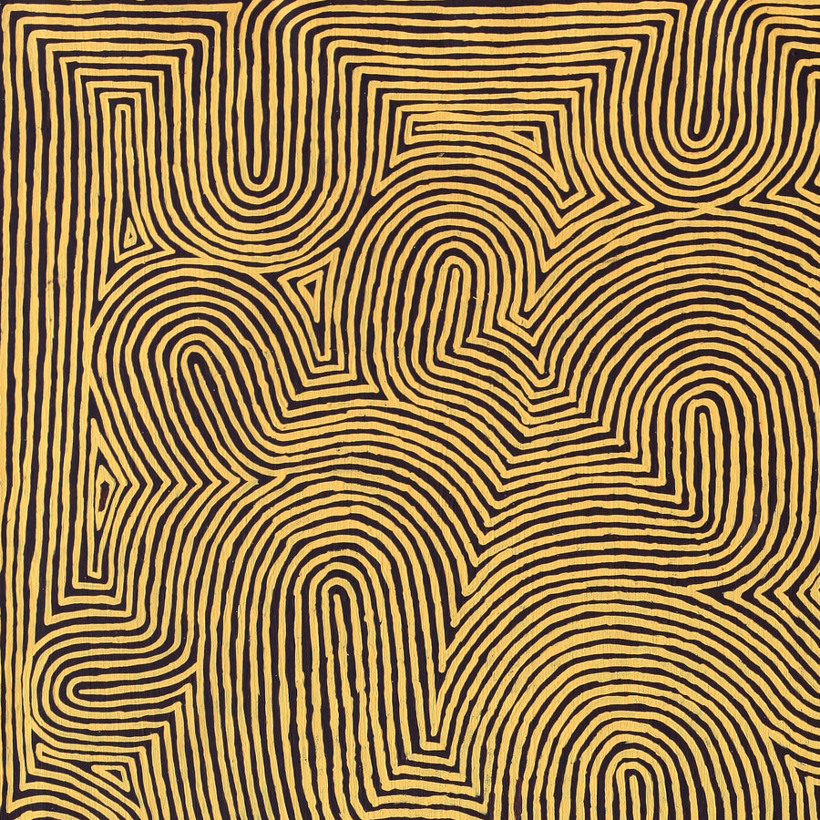 Aboriginal Artwork by Walter Jangala Brown, Tingari Cycle, 182x107cm