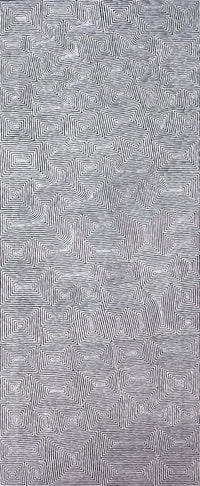 Aboriginal Artwork by Walter Jangala Brown, Tingari Cycle, 151x61cm