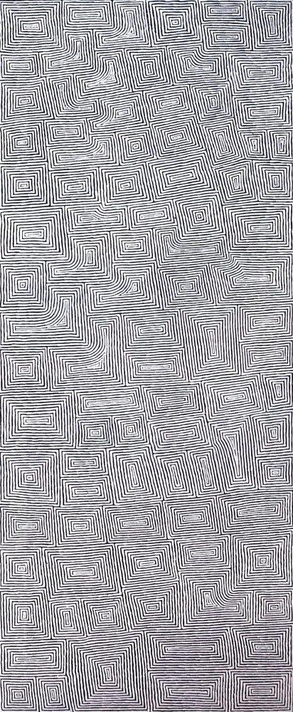 Aboriginal Artwork by Walter Jangala Brown, Tingari Cycle, 151x61cm