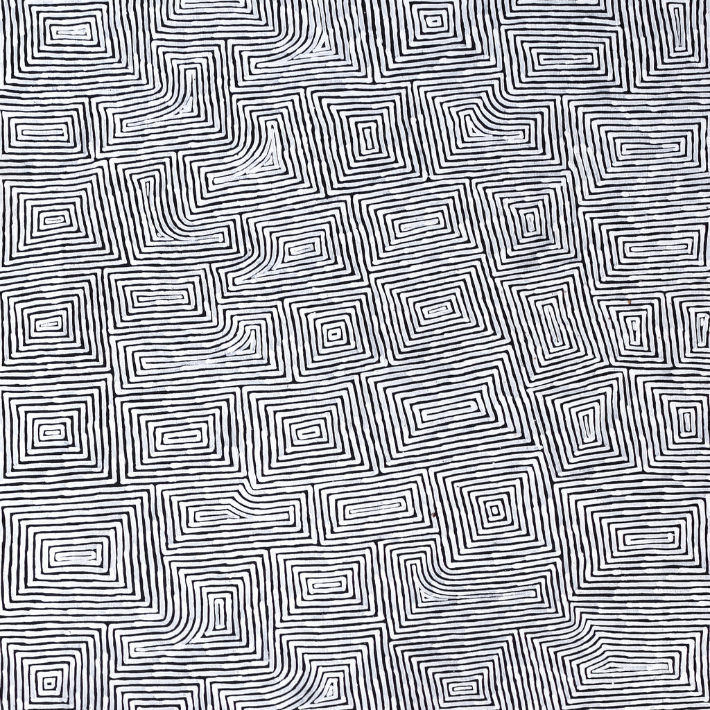 Aboriginal Artwork by Walter Jangala Brown, Tingari Cycle, 151x61cm