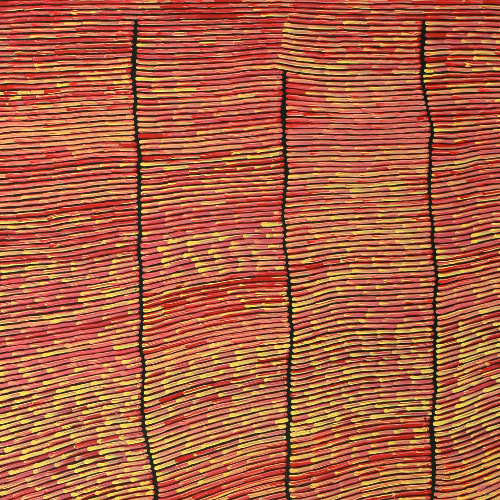 Aboriginal Artwork by Walter Jangala Brown, Tingari Cycle, 182x107cm
