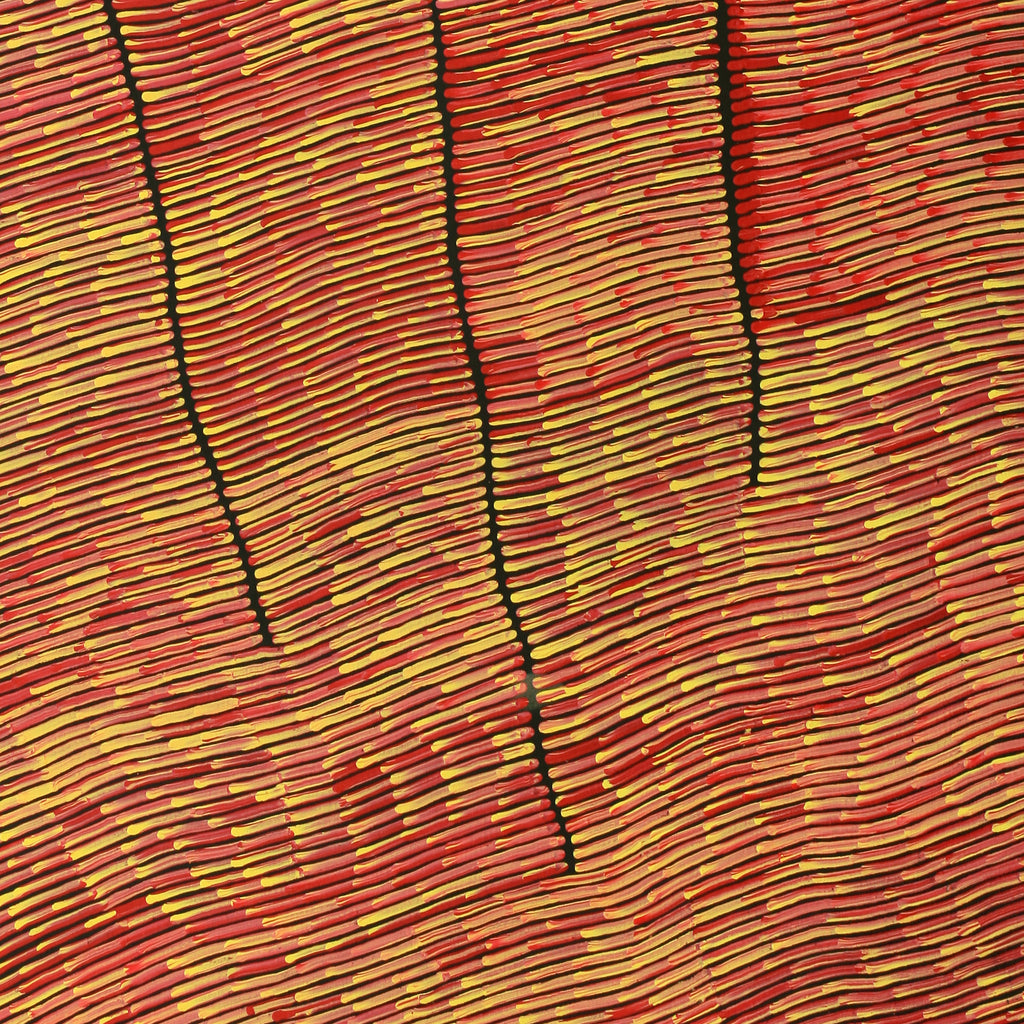 Aboriginal Artwork by Walter Jangala Brown, Tingari Cycle, 182x107cm