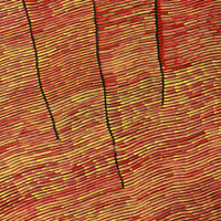 Aboriginal Artwork by Walter Jangala Brown, Tingari Cycle, 182x107cm