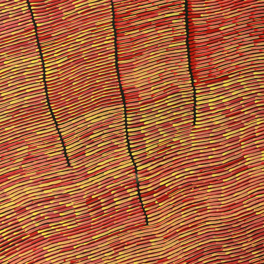Aboriginal Artwork by Walter Jangala Brown, Tingari Cycle, 182x107cm