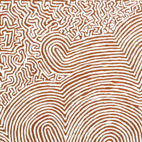 Aboriginal Artwork by Walter Jangala Brown, Tingari Cycle, 107x76cm