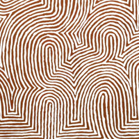 Aboriginal Artwork by Walter Jangala Brown, Tingari Cycle, 107x76cm