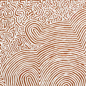 Aboriginal Artwork by Walter Jangala Brown, Tingari Cycle, 107x76cm - ART ARK®