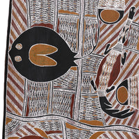 Aboriginal Artwork by Wanapati Yunupiŋu, Gumatj, 157x58cm Bark