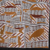 Aboriginal Artwork by Wanapati Yunupiŋu, Gumatj, 157x58cm Bark