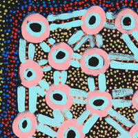 Aboriginal Artwork by Watson Jangala Robertson, Ngapa Jukurrpa (Water Dreaming) - Puyurru, 46x46cm