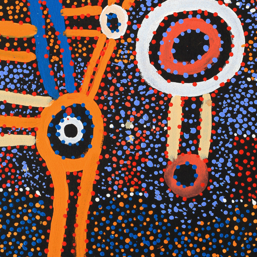 Aboriginal Artwork by Watson Jangala Robertson, Watiya-warnu Jukurrpa (Seed Dreaming), 61x46cm - ART ARK®