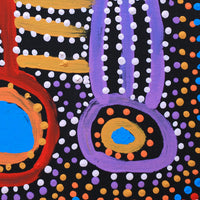Aboriginal Artwork by Watson Jangala Robertson, Ngapa Jukurrpa (Water Dreaming) - Puyurru, 30x30cm