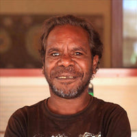 Aboriginal Artwork by Watson Jangala Robertson, Ngapa Jukurrpa (Water Dreaming) - Puyurru, 30x30cm