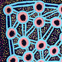 Aboriginal Artwork by Watson Jangala Robertson, Ngapa Jukurrpa (Water Dreaming) - Puyurru, 61x46cm