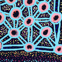 Aboriginal Artwork by Watson Jangala Robertson, Ngapa Jukurrpa (Water Dreaming) - Puyurru, 61x46cm