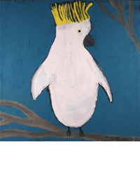 Aboriginal Artwork by Wilma Napangardi Poulson, Birds that live around Yuendumu, 76x76cm