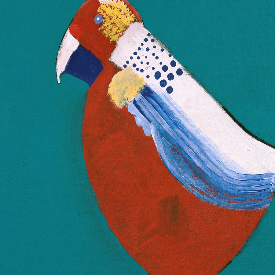 Aboriginal Artwork by Wilma Napangardi Poulson, Birds that live around Yuendumu, 76x61cm