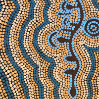 Aboriginal Artwork by Wilma Napangardi Poulson, Pikilyi Jukurrpa (Vaughn Springs Dreaming), 30x30cm