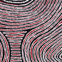 Aboriginal Artwork by Wilma Napangardi Poulson, Ngalyipi Jukurrpa (Snake Vine Dreaming)- Purturlu, 46x46cm
