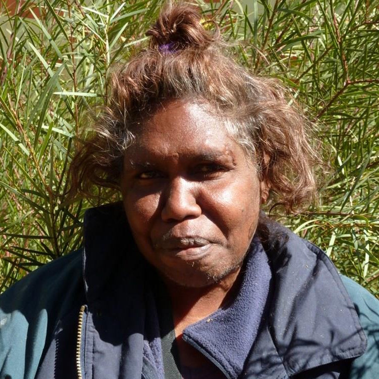 Aboriginal Artwork by Wilma Napangardi Poulson, Birds that live around Yuendumu, 61x61cm