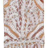 Aboriginal Artwork by Wukun Wanambi, Trial Bay, 112x38cm Bark