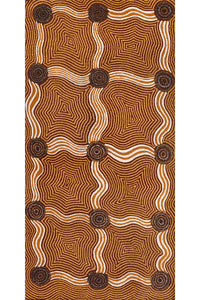 Aboriginal Artwork by Yangi Yangi Fox, Kungkarangkalpa (Seven Sisters Story), 122x61cm