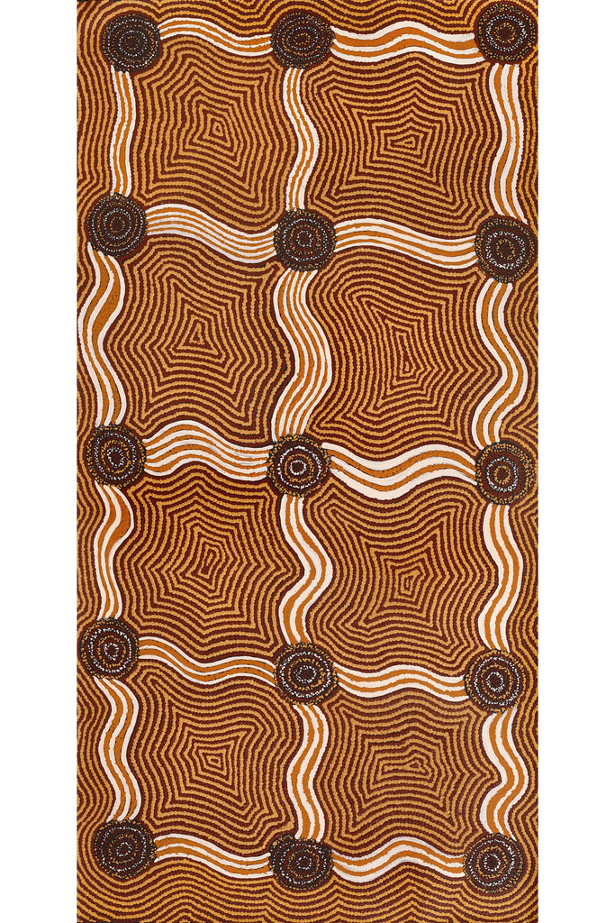 Aboriginal Art by Yangi Yangi Fox, Kungkarangkalpa (Seven Sisters Story), 122x61cm - ART ARK®
