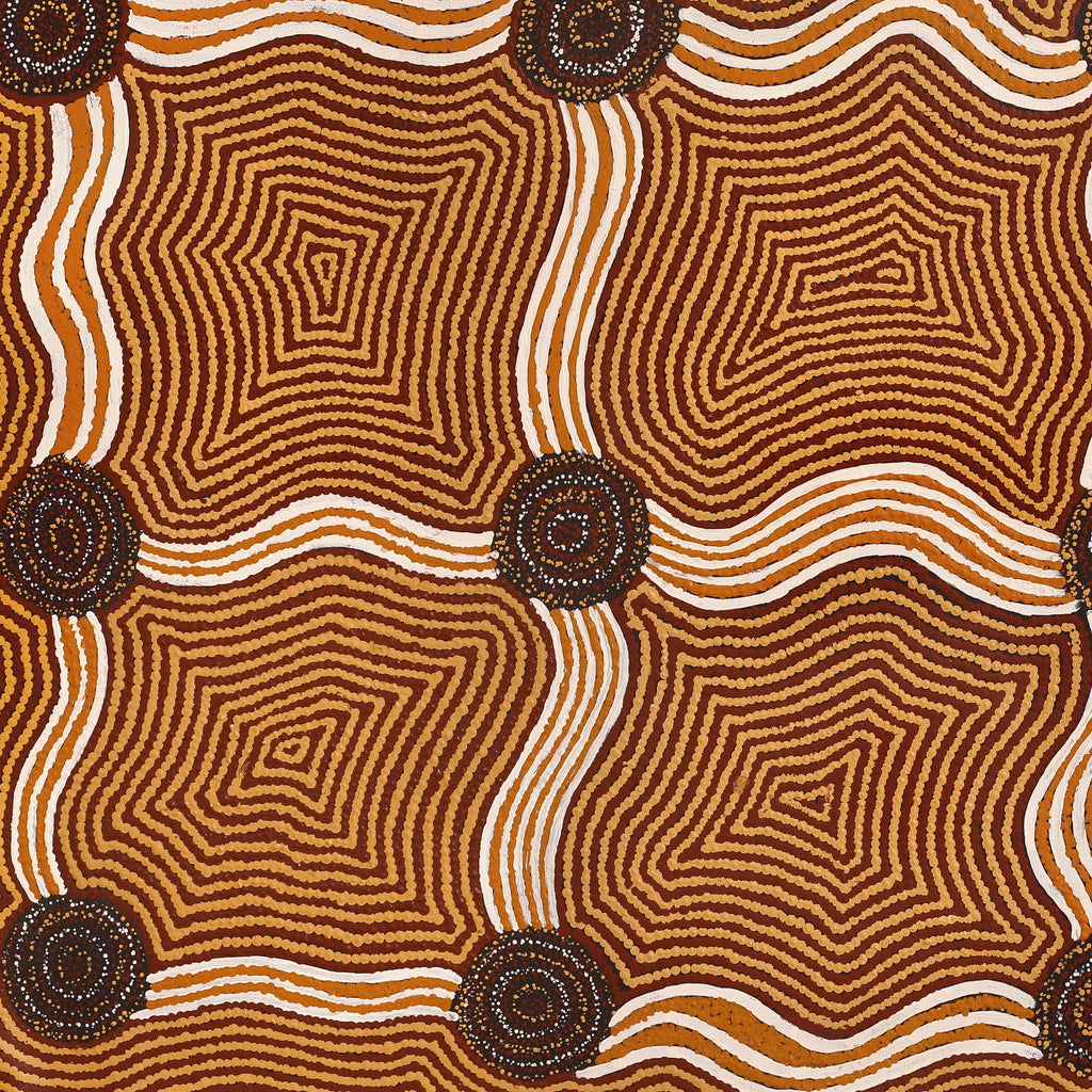 Aboriginal Artwork by Yangi Yangi Fox, Kungkarangkalpa (Seven Sisters Story), 122x61cm