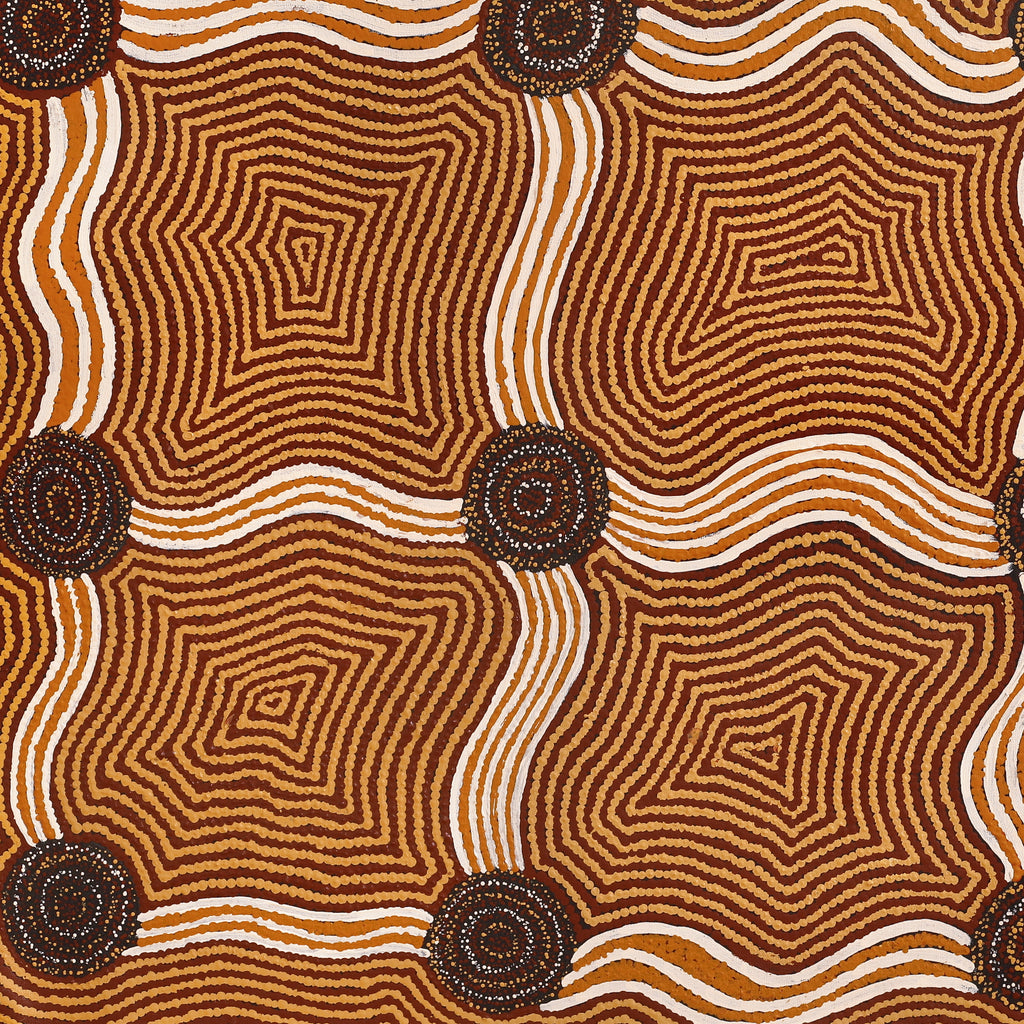 Aboriginal Artwork by Yangi Yangi Fox, Kungkarangkalpa (Seven Sisters Story), 122x61cm - ART ARK®
