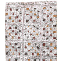 Aboriginal Artwork by Yimula Munuŋgurr, Djapu Design, 116x34cm Bark