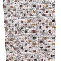 Aboriginal Artwork by Yimula Munuŋgurr, Djapu Design, 116x34cm Bark