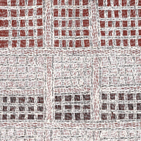 Aboriginal Artwork by Yimula Munuŋgurr, Djapu Design, 98x39cm Bark
