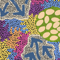 Aboriginal Artwork by Yvonne Nangala Gallagher, Yankirri Jukurrpa (Emu Dreaming) - Ngarlikurlangu, 40x40cm
