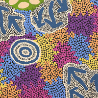 Aboriginal Artwork by Yvonne Nangala Gallagher, Yankirri Jukurrpa (Emu Dreaming) - Ngarlikurlangu, 40x40cm